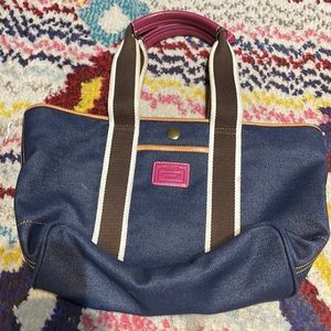 Coach Legacy Denim Shoulder Tote, Small